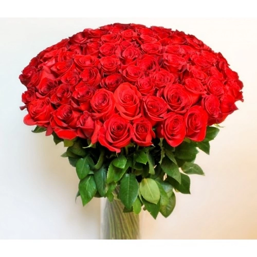 Букет из 101 розы сорта Фридом фото 1